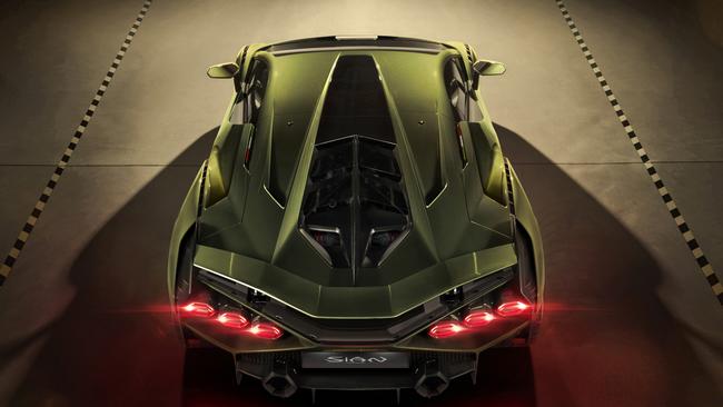 The Lamborghini Sian hybrid is hardly green, it still has a massive V12 engine.