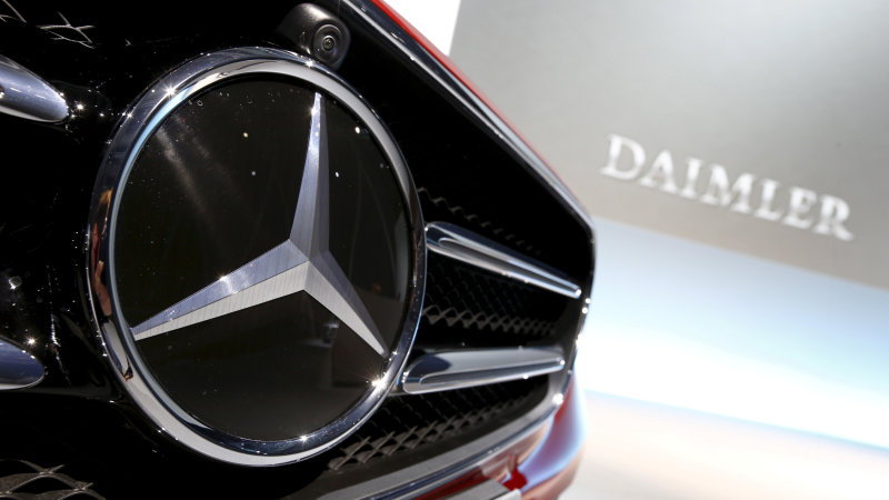 File photo of Mercedes-Benz logo pictured before company's annual news conference in Stuttgart