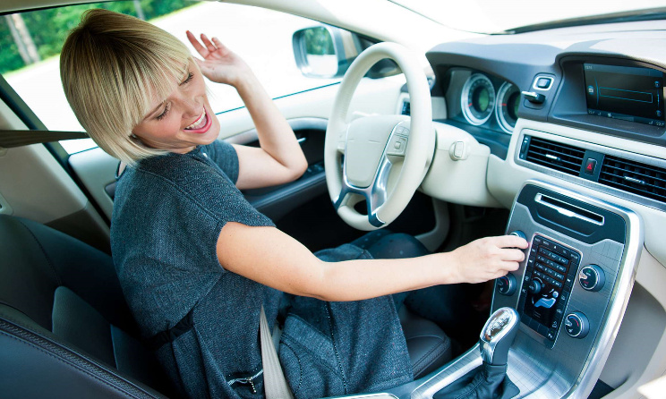 Image result for listening music in car