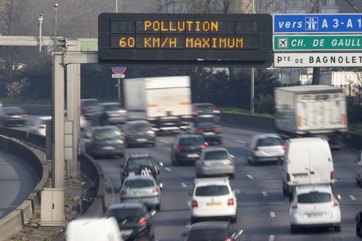 An electronic road sign reads